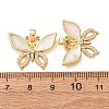 Brass Micro Pave Clear Cubic Zirconia Pendants CU-CBAC0A4-01G-A-3