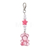 Transparent Acrylic Bear Star Pendant Decoraton X1-HJEW-JM02025-3