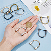 DICOSMETIC 8Pcs 4 Colors Alloy D-Ring Anchor Shackle Clasps FIND-DC0005-59-3