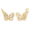 Rack Plating Brass Micro Pave Cubic Zirconia Pendants KK-A185-34G-2