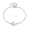 Tarnish Resistant 304 Stainless Steel Satellite Chain Bracelet Makings X-BJEW-JB10587-01-1