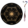 AHADEMAKER 1Pc Natural Rose Quartz Dowsing Pendulum Pendant DIY-GA0003-53A-1