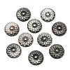 Natural Black Lip Shell Carved Cabochons SSHEL-B006-01B-B-1