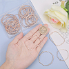 CHGCRAFT 48Pcs 6 Styles Alloy Open Back Bezel Pendants FIND-CA0008-44-3