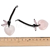 Heart Natural Rose Quartz Pendant Decorations G-K353-07E-3
