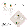 10 Pairs 10 Colors Resin Diamond & Plastic Imitaion Pearl Front Back Stud Earrings EJEW-AN0002-65-3