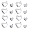 8Pcs 4 Styles Hollow Heart with Word STAS-CJ0001-223-1