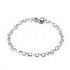 Heart 304 Stainless Steel Link Bracelets BJEW-JB01929-2