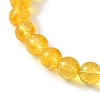 Natural Dyed & Heated Quartz Crystal & Tiger Eye Beads Bracelets BJEW-JB12839-2