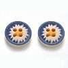 2-Hole Maple Wooden Buttons X-BUTT-N016-08-2