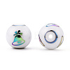 Christmas Opaque Glass Beads X-EGLA-R113-06D-2