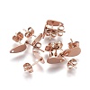 Ion Plating(IP) 304 Stainless Steel Stud Earring Findings STAS-O119-11A-RG-1