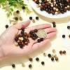 500Pcs 5 Colors Natural Wood Beads WOOD-YW0001-97-5