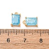 Brass Pave Cubic Zirconia Charms CU-K002-40G-B-3