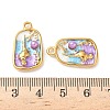 304 Stainless Steel Enamel Shell Shape Pendants STAS-I346-05G-05-3
