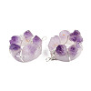 Natural Amethyst Pendants G-T040-01P-2