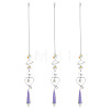 3Pcs Alloy Planet Moon Hanging Ornaments HJEW-TA00367-1