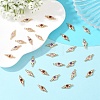 15Pcs 3 Colors Brass Micro Pave Cubic Zirconia Links Connectors KK-YW0004-29-4