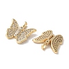 Brass Micro Pave Clear Cubic Zirconia Pendants KK-Q031-46G-04-2