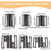 6Sets 3 Colors Zinc Alloy Belt Buckles FIND-BC0002-48-2