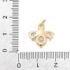 Brass Micro Pave Clear Cubic Zirconia Charms KK-E798-08A-G-3