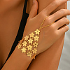 Brass Layered Link Ring Bracelets for Women GT6383-1-1