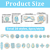 120Pcs 20 Styles Opaque Acrylic Enamel Beads OACR-SC0003-10-2