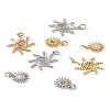 8Pcs 4 Style Brass Micro Pave Clear Cubic Zirconia Pendants FIND-TA0001-74-18