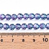 Baking Paint Transparent Glass Beads Strands DGLA-A035-T6mm-A07-5