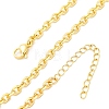 Brass Cable Chain Necklaces for Women NJEW-K282-02G-4