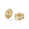 Brass Micro Pave Clear Cubic Zirconia Beads KK-K427-02A-G-1