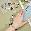 2Pcs Colorful Beads Plastic Pearl Heart Beaded Chain Moblie Straps AJEW-AR0001-61-3