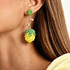 Bohemia Raffia & Alloy Stud Dangle Earrings WG3AA71-03-1