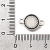 Tibetan Style Alloy Connector Cabochon Settings for Enamel FIND-D042-10A-AS-3