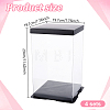 4 Sets Clear Plastic Packing Boxes with Paper Top and Bottom CON-GO0001-28B-2