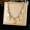 Ocean Theme 304 Stainless Steel Enamel & Imitation Pearl Multiple Pendant Necklaces for Women WG3CDBD-04-1