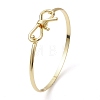 Bowknot Brass Bangles BJEW-D039-39G-1