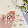 18Pcs 9 Colors Handmade Porcelain Enamel Beads PORC-PA0001-60-3