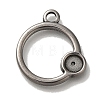 304 Stainless Steel Pendant Rhinestone Settings STAS-H223-01AS-04-1