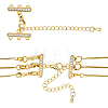 4 Sets Brass Micro Pave Cubic Zirconia Chain Extender KK-HY0003-15-1