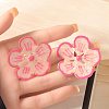 Flower Alloy Enamel Stud Earrings FS-WGEB1E1-02-2