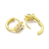 Brass Micro Pave Cubic Zirconia Hoop Earring EJEW-C088-21G-01-2