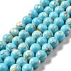 Synthetic Turquoise and Sea Shell Assembled Beads Strands G-D482-01B-07-2