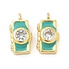 Brass Pave Cubic Zirconia Pendants KK-S338-12G-B-1