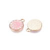 Rack Plating Alloy Enamel Pendants ENAM-N070-01A-02G-03-2
