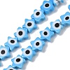 Handmade Evil Eye Lampwork Beads Strands LAMP-G166-02B-1