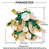 304 Stainless Steel Enamel Pendants STAS-OY003-08G-2