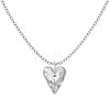 Heart with Star 925 Sterling Silver Micro Pave Cubic Zirconia Pendant Necklaces NJEW-K279-06MS-2