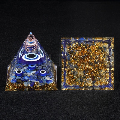 Evil Eye Orgonite Pyramid Resin Energy Generators PW-WG995EA-01-1