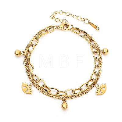 201 Stainless Steel Charm Bracelets WG11553-05-1